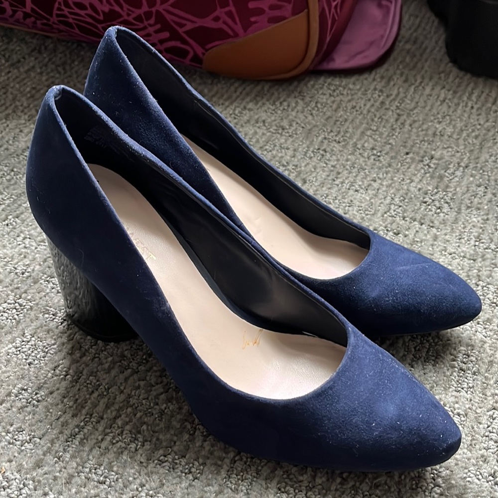 NINE WEST BLACK/NAVY HEELS